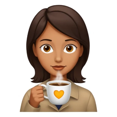 The plant nearby with just the cup of coffee  sticker