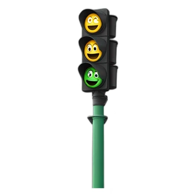 man sitting on a traffic light sticker