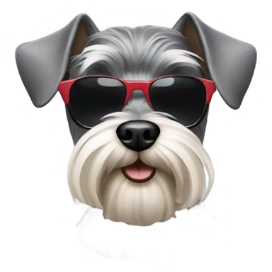 Schnauzer with sunglasses  sticker