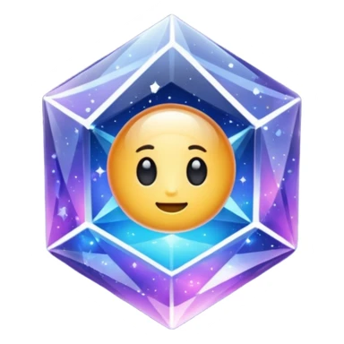 Galaxy within a crystal sticker