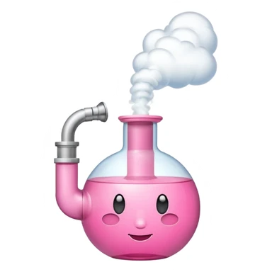 pink bong with smoke sticker