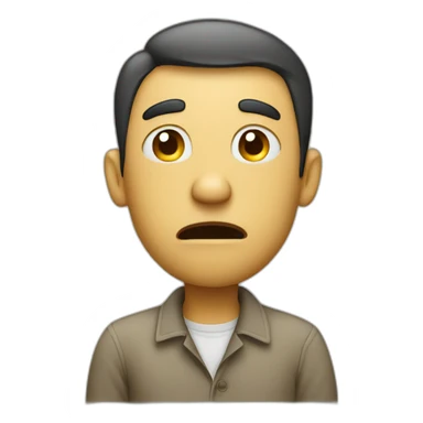 Confused man wondering about something full body  sticker