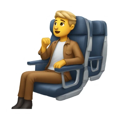 Sitting on a plane sticker