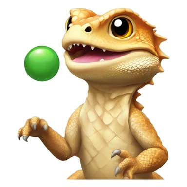 Bearded dragon playing game sticker