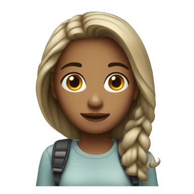 girl with iphone sticker