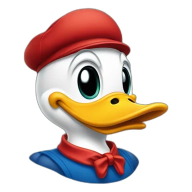 Donald duck with red hat sticker