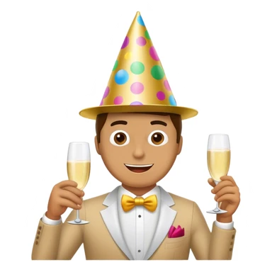 Man waiting for Party sticker