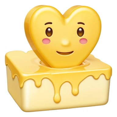 butter with yellow heart sticker