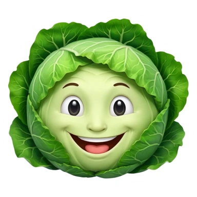 the vegetable carbige with a very big smile sticker