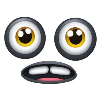 realistic rock with plastic googly eyes sticker