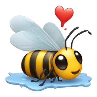 Melting bee in love  sticker