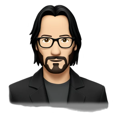 Keanu Reeves in glasses sticker