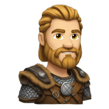 Man viking geek sticker