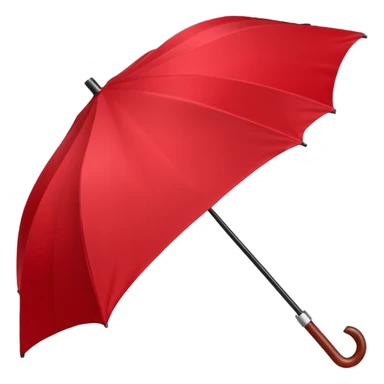 Folded Rain Umbrella red sticker