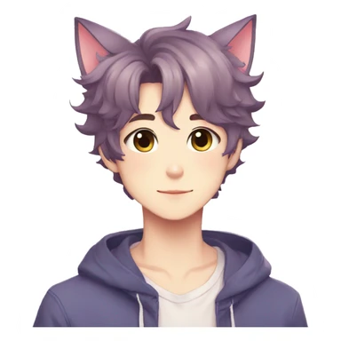 Cute Attractive Gorgeous Kawaii Pastel Anime Catboy sticker