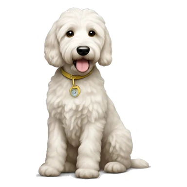 White Goldendoodle dog sticker
