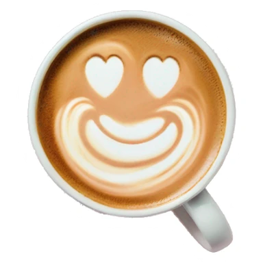  pale pink coffee mug heart shaped latte art cappuccino sticker