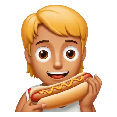 dashing eating hotdog  sticker