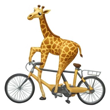 Giraffe riding a bike sticker