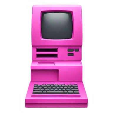 all intensive pink color macintosh computer sticker