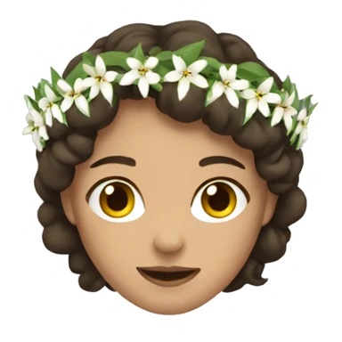 Brunette with Laurel wreath sticker