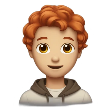 boyy with red hair and brown eyes sticker