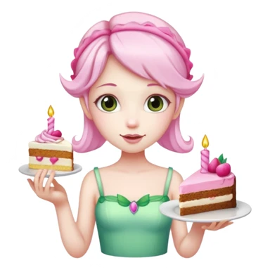 Fairy with cake sticker