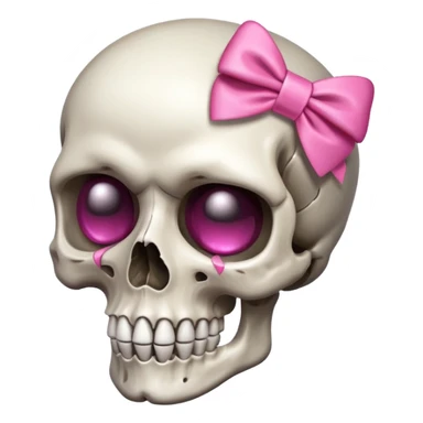 A skull with a small pink ribbon on yhrnside sticker