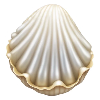 Clam shell with disco ball pearl sticker