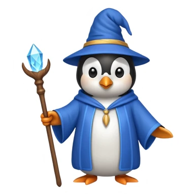 Penguin Wizard sticker