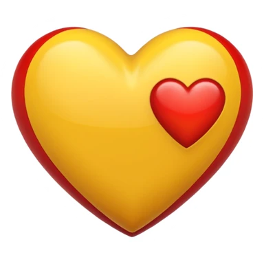 Sarı kırmızı kalp sticker