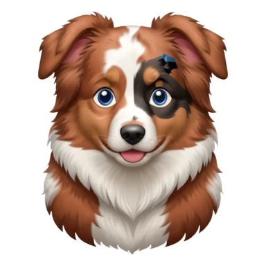 Red merle australian shepherd with blue eyes sticker