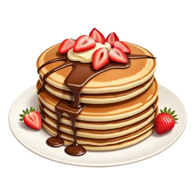 Pancakes with Nutella and strawberry  sticker