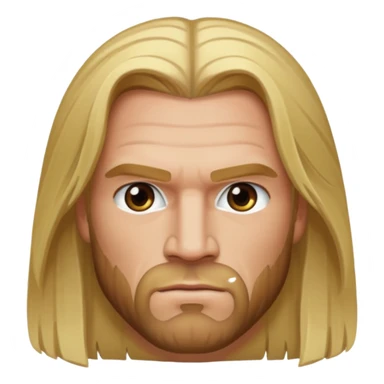 Triple H with hazel eyes, long blonde hair sticker