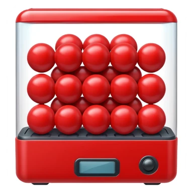 red gacha machine balls sticker