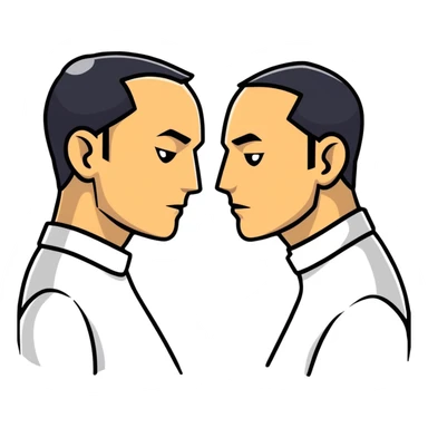 two men, gay couple, breaking up, expressive cartoon sticker style sticker
