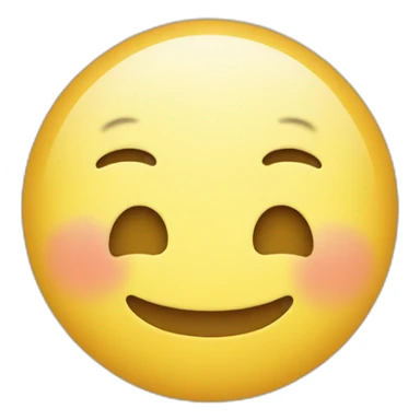 Smilimg round face emoji with positive smilimg sticker