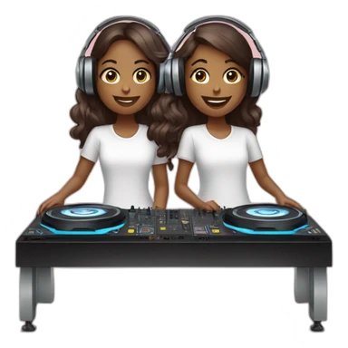 two murcian girls djing sticker