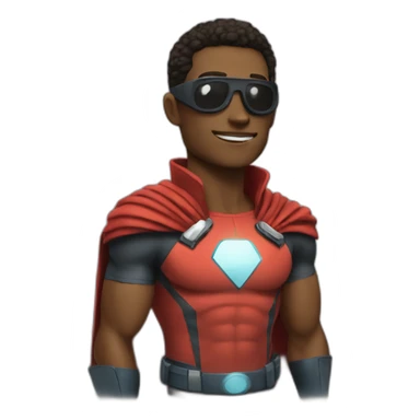 super cool hero sticker