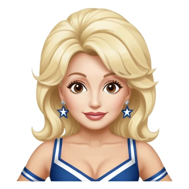 Dolly Parton In A cowboys Cheer leading outfit  sticker