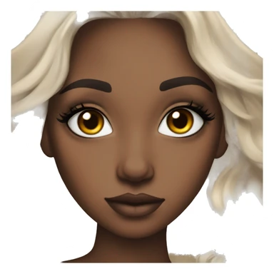 dark brown hair girl with doe lashes makeup beautiful sticker