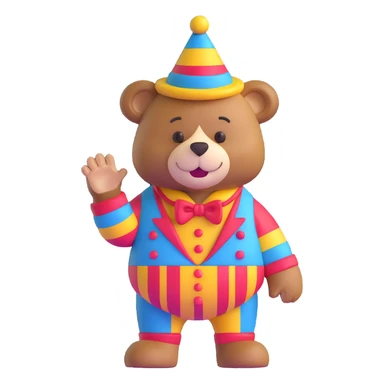 bear clown sticker