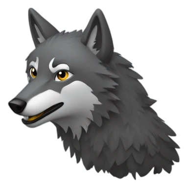 Un Loup et un corbeau sticker