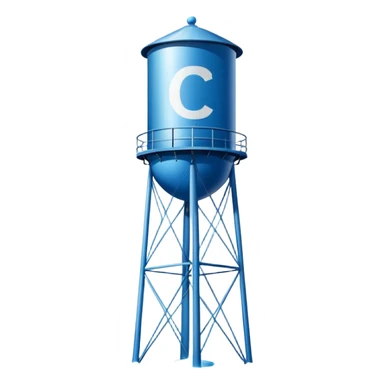 Water tower with the letters C D  sticker