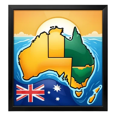 A picture of australia sticker