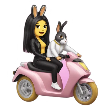 Bad bunny riding Kendall Jenner sticker