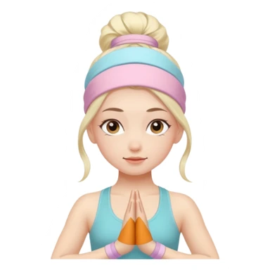 Yoga girl with pastel band sticker