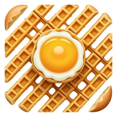 Hong-kong-style Egg puff waffle sticker