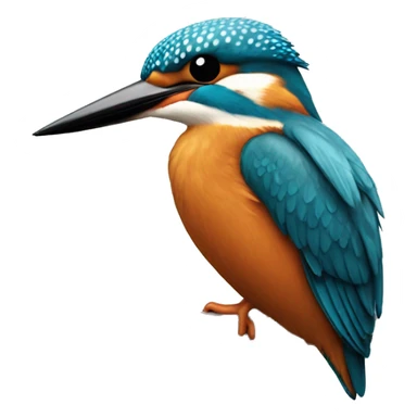 Kingfisher sitting on a desktop sticker