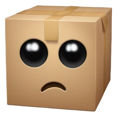 A box with (black dot Kirby eyes) sticker